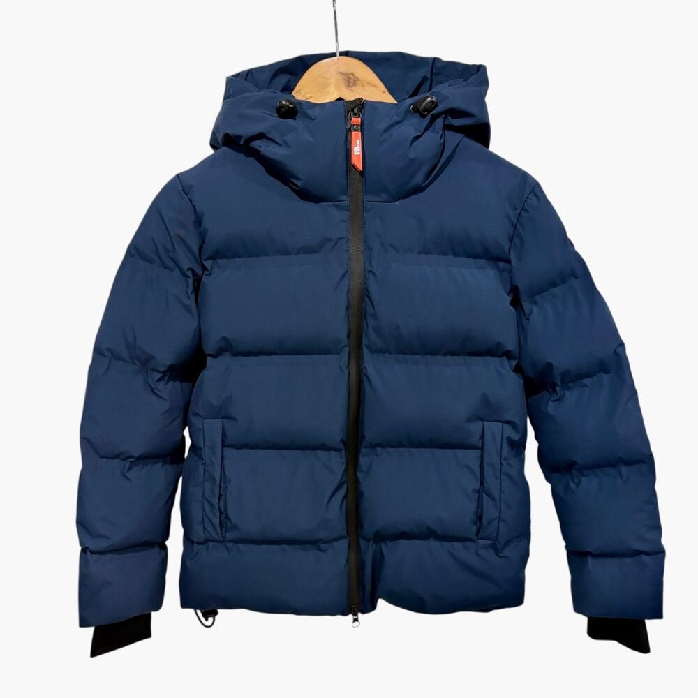 AI Riders on the Storm Down Jacket Kids 12Y Blue Hooded Full Zip